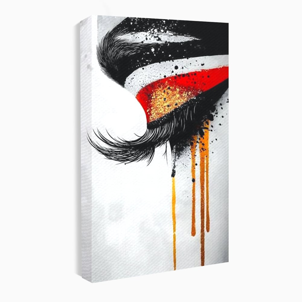 Tablou canvas cu tablou canvas cu ochi stilizat, fara rama, pe sasiu de lemn